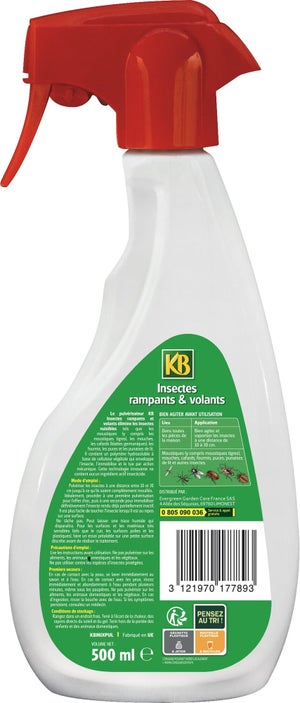 Pulvérisateur anti-insectes volants et rampants KB, 500ml