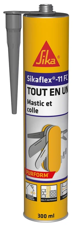 Mastic colle Sikaflex 11FC, SIKA, 300 ml gris