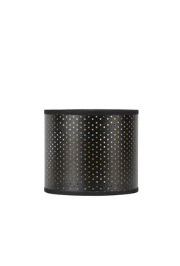 Abat-Jour Cylindre, Diam.13 Cm, Polyamide, Noir/Or Corep