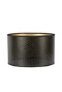 Abat-Jour Cylindre, Diam.30 Cm, Polyamide, Noir/Or Corep