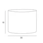 Abat-Jour Cylindre, Diam.30 Cm, Polyamide, Noir/Or Corep