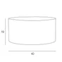 Abat-Jour Tube, 40 Cm, Coton, Shine