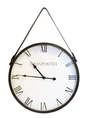 Horloge acier Barbier grand hôtel noir Diam.41 cm