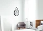 Horloge acier Barbier grand hôtel noir Diam.41 cm