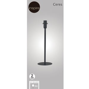 Pied De Lampe Ceres, Métal Noir Mat, 35 Cm, Inspire