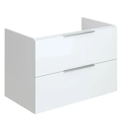 Meuble sous-vasque, 2t l.79 x H.53 x P.45 cm, blanc, Essential