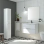 Meuble sous-vasque, 2t l.79 x H.53 x P.45 cm, blanc, Essential