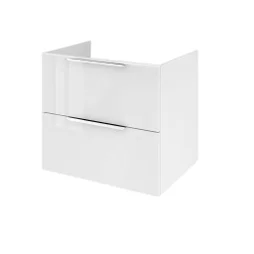 Meuble de salle de bains simple vasque l.60 x H.53 x P.45 cm, blanc, Essential
