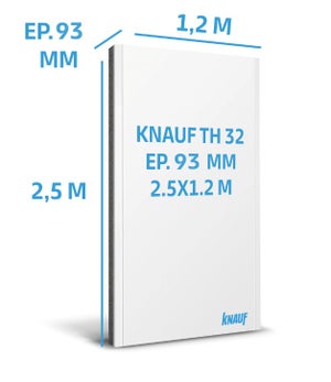 Doublage En Polystyrène Expansé, Th 32, Knauf 2.5 X 1.2M Ep. 13+80Mm, R=2.55