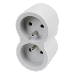 Biplite murale compact à 2 prises, LEGRAND, blanc