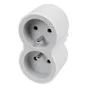 Biplite murale compact à 2 prises, LEGRAND, blanc