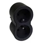 Biplite Murale Compact, 2 Prises Noir Legrand