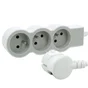 Multiprise filaire compact à 3 prises, LEGRAND, blanc