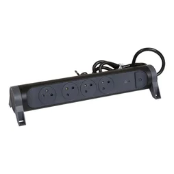 Multiprise 4 Prises Legrand, 3680 W, Noir, 1,5M