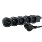 Multiprise Filaire Compact, 5 Prises Noir Legrand, 1,5M