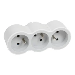 Triplite murale compact à 2 prises, LEGRAND, blanc