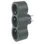 Triplite Murale Compact, 3 Prises Noir Legrand