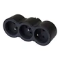 Triplite Murale Compact, 3 Prises Noir Legrand
