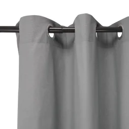 Rideau tamisant, Sunny, coton gris granit l.140 x H.280 cm INSPIRE