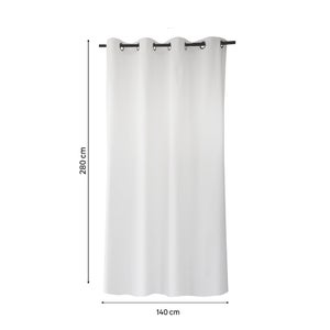 Rideau tamisant, Sunny, coton blanc l.140 x H.280 cm INSPIRE