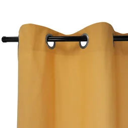 Rideau tamisant, Sunny, coton jaune l.140 x H.280 cm INSPIRE