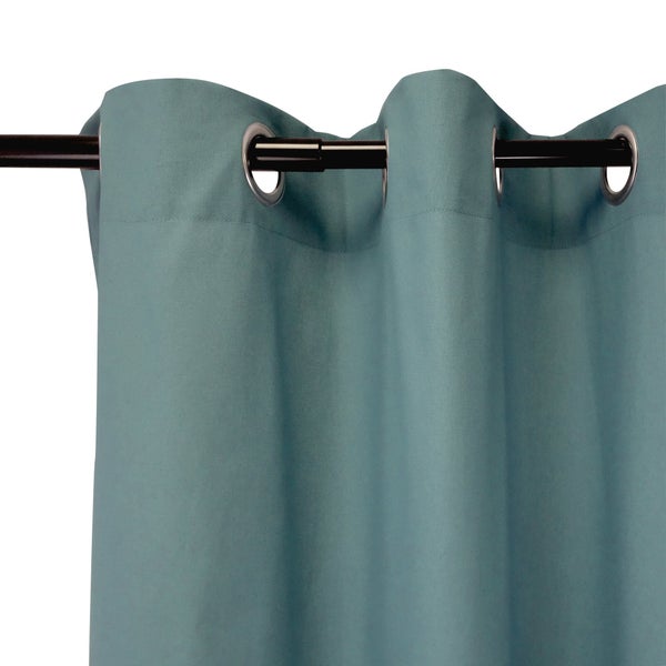 Rideau tamisant, Sunny, coton vert aqua l.140 x H.280 cm INSPIRE