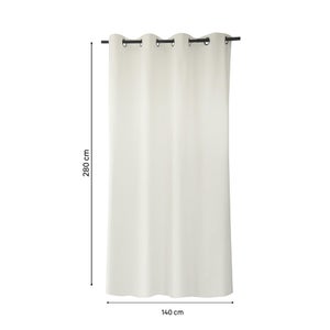 Rideau tamisant, Sunny, coton crème l.140 x H.280 cm INSPIRE