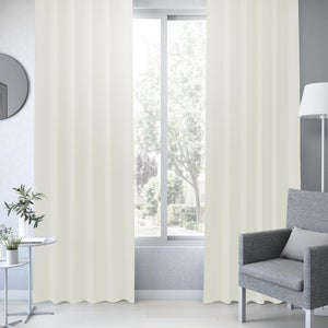 Rideau tamisant, Sunny, coton crème l.140 x H.280 cm INSPIRE