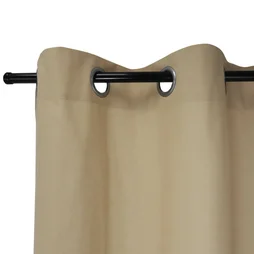 Rideau tamisant, Sunny, coton beige l.140 x H.280 cm INSPIRE