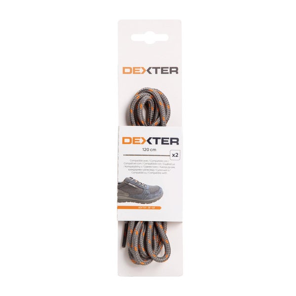 Lacets Gris/Orange Pour Chaussures De Travail Basses Dexter, Taille Unique