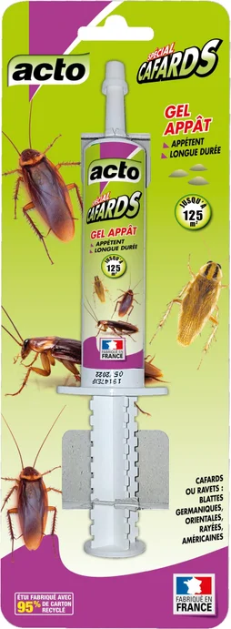 Seringue gel appât cafard, agit en 24 h par ingestion, traite 150 m²