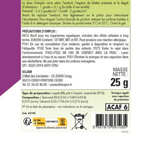 Seringue gel appât cafard, agit en 24 h par ingestion, traite 150 m²