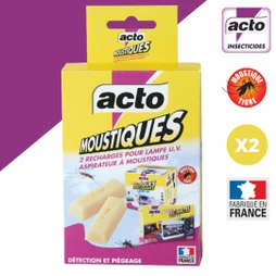 Lot de 2 recharges pour lampe UV aspirateur à moustiques