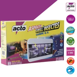 Aspirateur lampe UV, GRILL'INSECTES, protège 100 m²