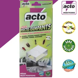 Lot de 9 pièges spécial rampants, sans pesticides, aromatisés vanille