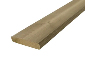 Planche Bois Skin, Vert, L.240 X L.18.5 Cm X Ep.34 Mm