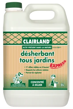 Désherbant concentré tous jardins, CLAIRLAND, 5 litres