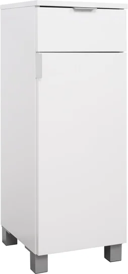 Caisson meuble bas, 1p l.30 x H.84 x P.32 cm, blanc, Essential