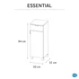 Caisson meuble bas, 1p l.30 x H.84 x P.32 cm, blanc, Essential