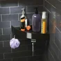 Etagère De Bain / Douche D'Angle, Noir, Snap Up