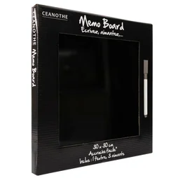 Mémo Board Noir, 30X30 Cm