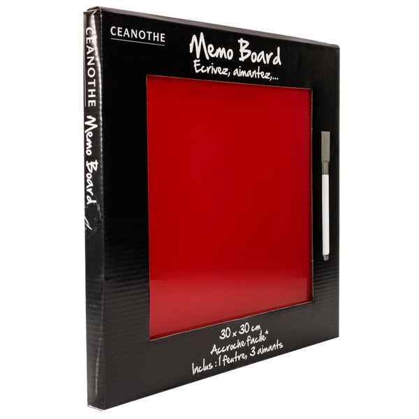 Mémo Board Rouge, 30X30 Cm