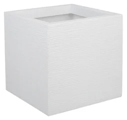 Pot Polypropylène Eda Graphit Up, L.29.5 X L.29.5 X H.29.5 Cm, Blanc Cérusé
