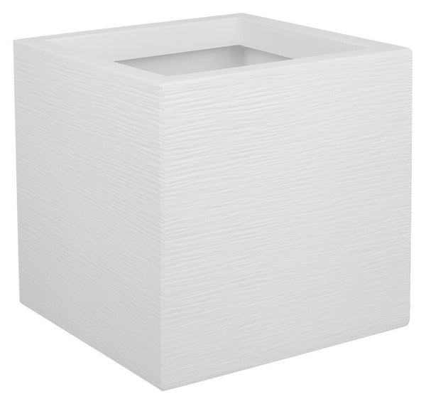 Pot Polypropylène Eda Graphit Up, L.29.5 X L.29.5 X H.29.5 Cm, Blanc Cérusé