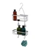 Etagère de bain / douche a suspendre à 2 niveaux en acier Essential, SENSEA, H.55.4 X l.9 X P.9 cm chromé