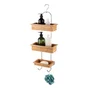 Etagère de bain / douche a suspendre, bambou, Wellness 3 niveaux
