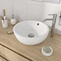 Vasque à poser céramique rond Round l.38 x P.38 cm Diam.38 cm blanc brillant
