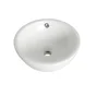 Vasque à poser céramique rond Round l.38 x P.38 cm Diam.38 cm blanc brillant