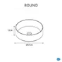 Vasque à poser céramique rond Round l.38 x P.38 cm Diam.38 cm blanc brillant
