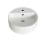 Vasque à poser céramique rond Easca l.41 x P.41 cm Diam.41 cm blanc brillant